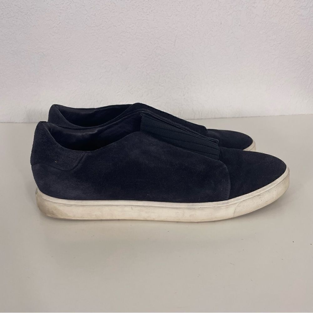 Vince Navy Blue Leather Suede Slip On Shoes Women’s 11